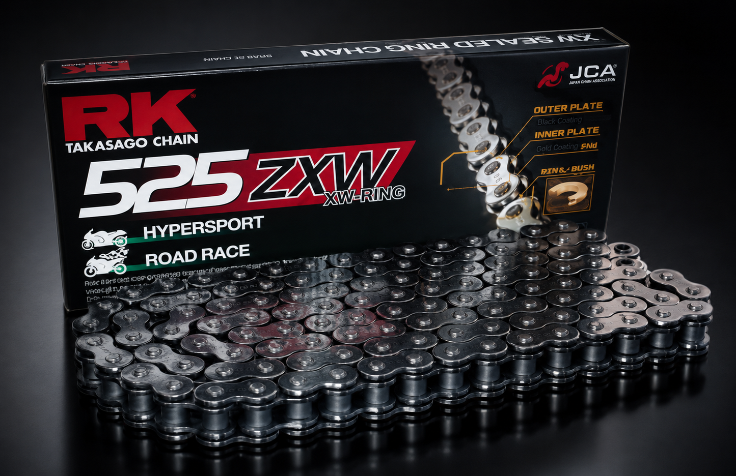 RK Chain BL525ZXW XW-Ring - Black Scale