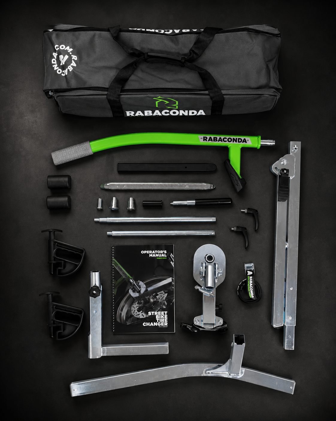 Rabaconda Street Bike Tire Changer | Motorcycle Tire Changing Tool for Street, Track & Adventure Bikes
