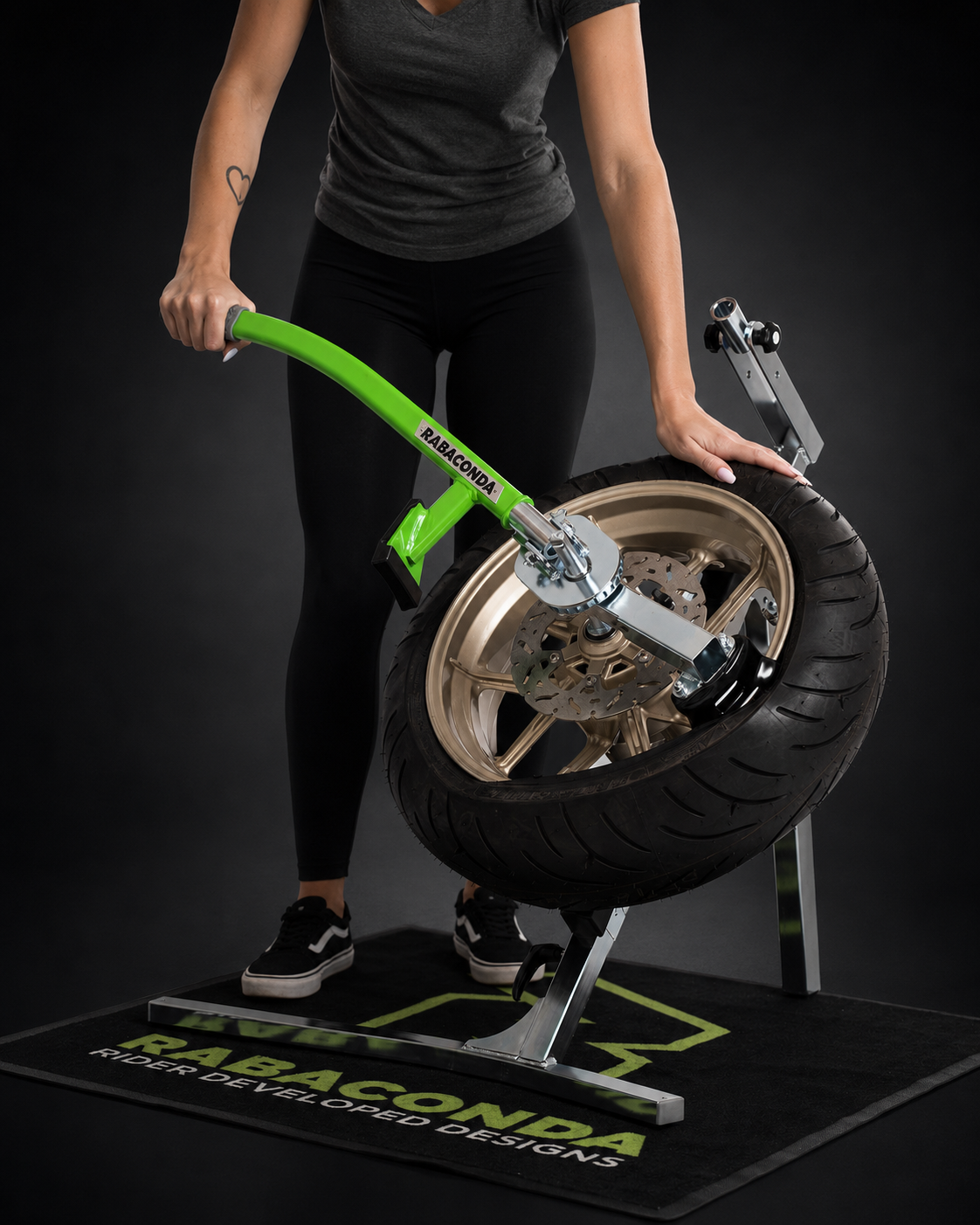 Rabaconda Street Bike Tire Changer | Motorcycle Tire Changing Tool for Street, Track & Adventure Bikes