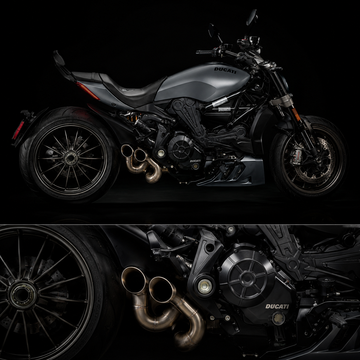 Veloce Stainless DG-2 Slip-On Exhaust System - 2016-2020 Ducati Diavel 1260 (XDiavel, Diavel S)