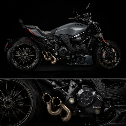 Veloce Stainless DG-2 Slip-On Exhaust System - 2016-2020 Ducati Diavel 1260 (XDiavel, Diavel S)